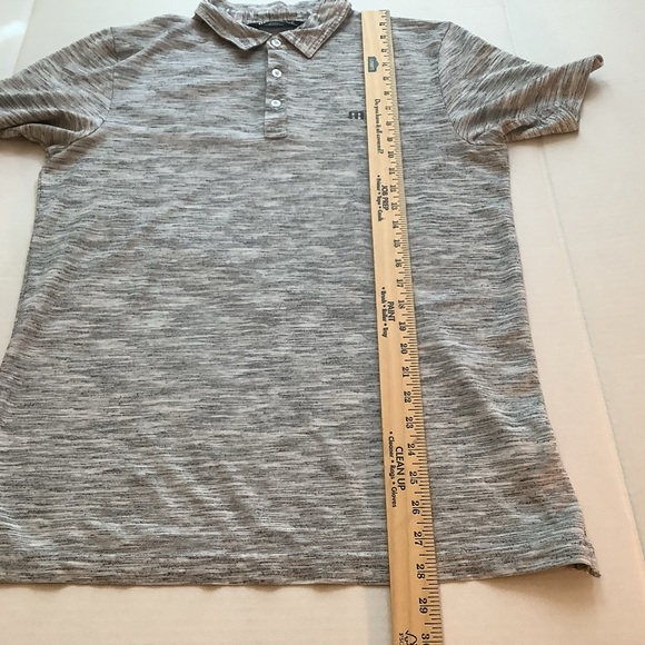 Travis Mathew Flying Tortilla Short Sleeve Medium Golf Polo Heather Gray White - Picture 8 of 16